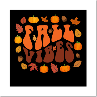 Fall Vibes Leaf Posters and Art